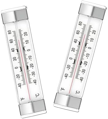 2 Pack White Refrigerator Freezer Thermometer, Freezer Kitchen Thermometer by Unknown