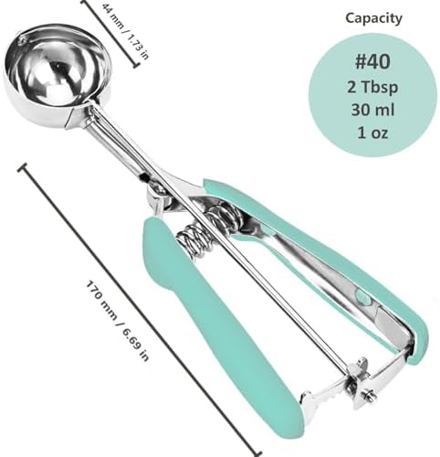 Ice Cream Scoop, #40 Cookie Scoop, 2 Tbsp/30 ml/1 oz Cookie Dough Scoop - Image 6