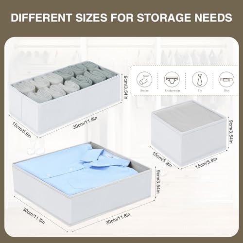 Drawer Organizer Clothes, Nursery Dresser & Closet Storage, 12 Pack - Image 5