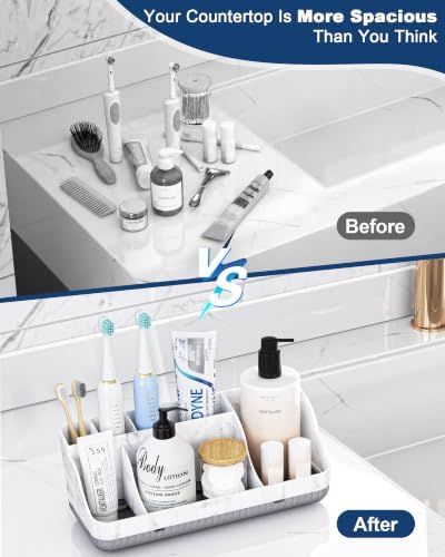 Bathroom Counter Organizer and Storage, 7 Slots Detachable Toothbrush Holders - Image 5