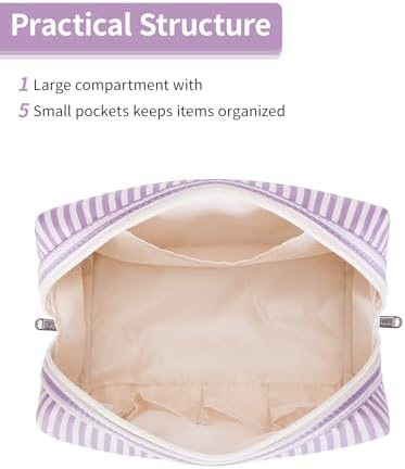 Narwey Makeup Bag Travel Toiletry Bag, Cosmetic Bag - Image 3