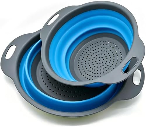 2 Pack Collapsible Silicone Colander by WHZHAOCAI