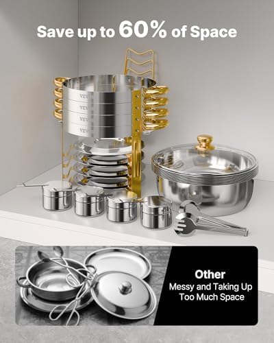 VEVOR Chafing Dish Buffet Set, 5 Qt 4 Pack, Stainless Steel Chafer - Image 6
