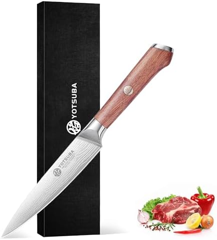 YOTSUBA 5 Inch Japanese Utility Knife by ExperiencethetrueessenceofJapanesecraftsmanshipandprecisionwiththeYotsubaKnife-embodyingthespiritofJapanineveryslice