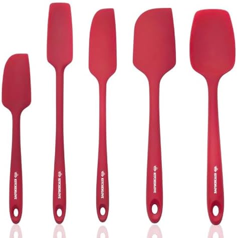 KITCHENLOVE Premium 600°F Heat Resistant 5 Piece Silicone Spatula Set by KITCHENLOVE