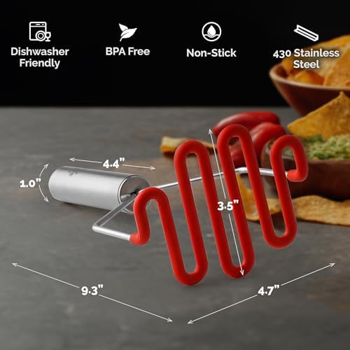 Zulay Kitchen Non-Scratch Potato Masher – Heavy-Duty Stainless Steel & Silicone - Image 6