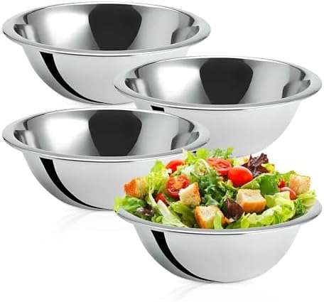 OCS Parts 4-Pack 1.5 Quart Stainless Steel Mixing Bowls by OCSParts