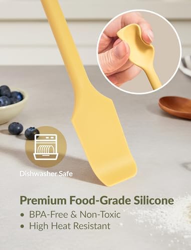 NiHome 4 Pcs Silicone Spatula Set, Heat Resistant Baking & Cooking Spatulas - Image 5