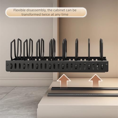 pots and pans organizer under cabinet, pot lid organizers inside cabinet holders - Image 6