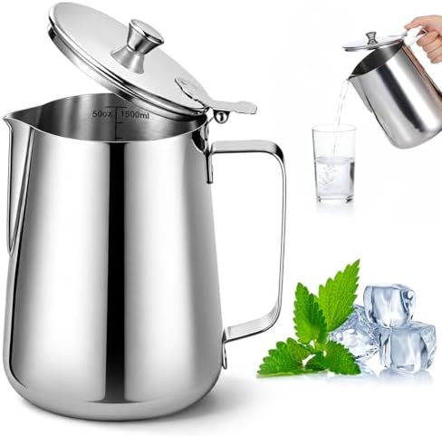 50 oz Stainless Steel Pitcher by Unknown