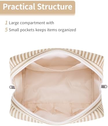 Narwey Makeup Bag Travel Toiletry Bag, Cosmetic Bag - Image 2