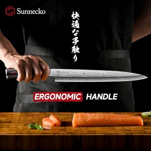 Sunnecko 10.5 inch Sashimi Knife, Sushi Knife - Image 4