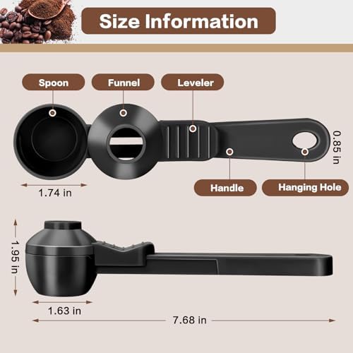 2-in-1 Coffee Scoop with Funnel, 2 Tbsp Measuring Spoon - Image 2