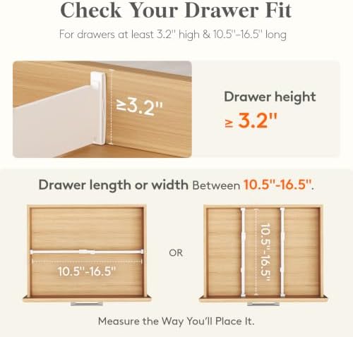 Lifewit 3.2" High Drawer Dividers - Image 4