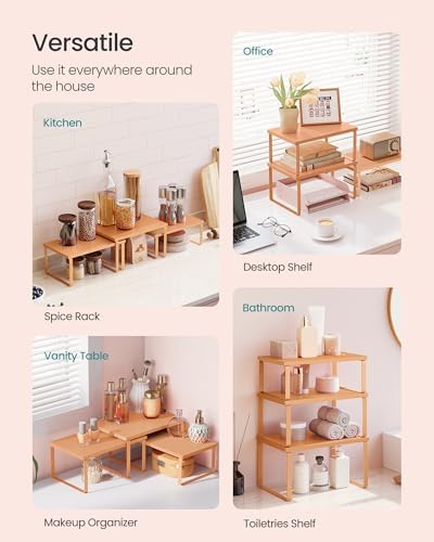 SONGMICS Cabinet Organizer Shelf, Kitchen Storage - Image 4