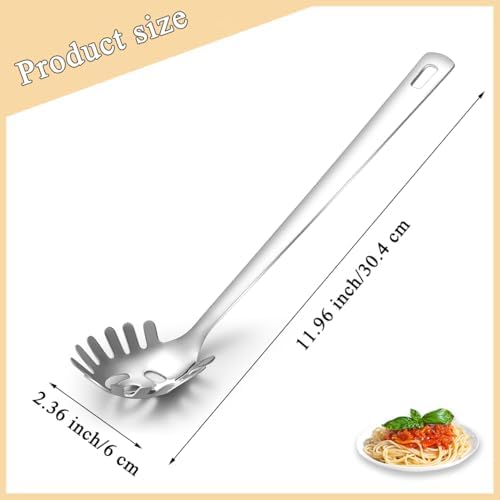 Spaghetti Spoon, ReaNea Pasta Server, Stainless Steel Pasta Spoon - Image 2