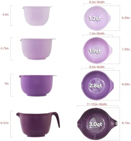 Glad Mixing Bowls with Pour Spout, Dishwasher Safe Kitchen Cooking and Baking - Image 5