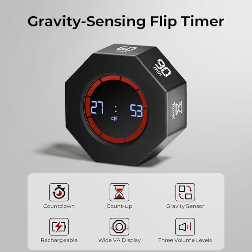 Rechargeable Pomodoro Timer, Small Gravity Timer - Image 5