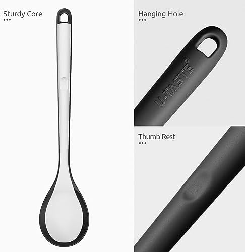 U-Taste Silicone Spoons Set of 2, 13.3" Long Large Mixing Spoon - Image 6