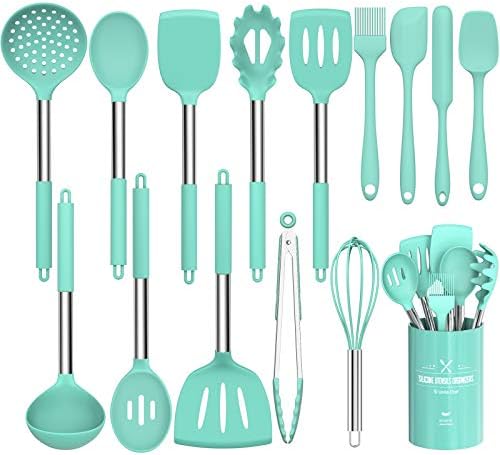Silicone Cooking Utensil Set, Umite Chef 15pcs Silicone Cooking Kitchen by UmiteChef