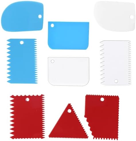 Cake Smoother Scraper Dough Scraper Tools Set, Cake Icing Scraper Smoother by SHxxyljh