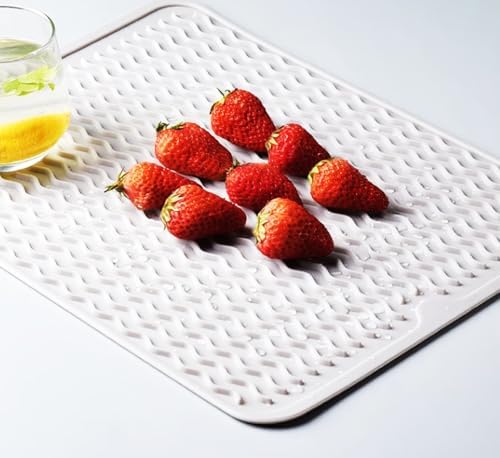 Silicone Dish Drying Mat, Non-Slip Easy Clean Sink Mat by MODENGKONGJIAN