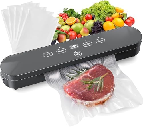 Vacuum Sealer for Food, 4-in-1 Food Sealer Machine Digital Timer by Unknown