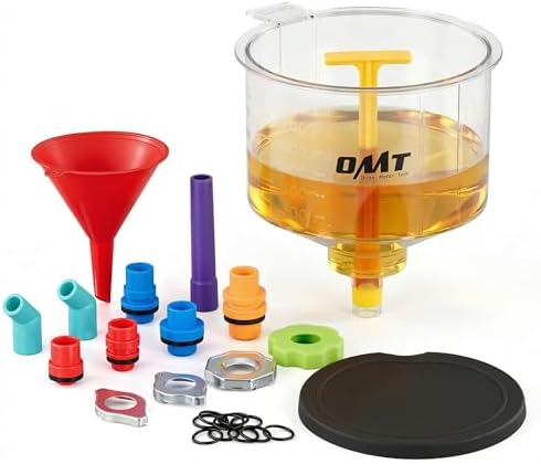 OMT 17 Piece No Spill Coolant Funnel Kit, Leakproof Coolant Bleeder Kit by OrionMotorTech
