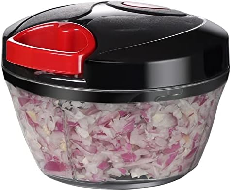 Ourokhome Manual Food Processor Vegetable Chopper, Portable Hand Pull String by Ourokhome