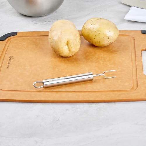 Restaurantware 6 in Stainless Steel Potato Peeling Fork - Image 3