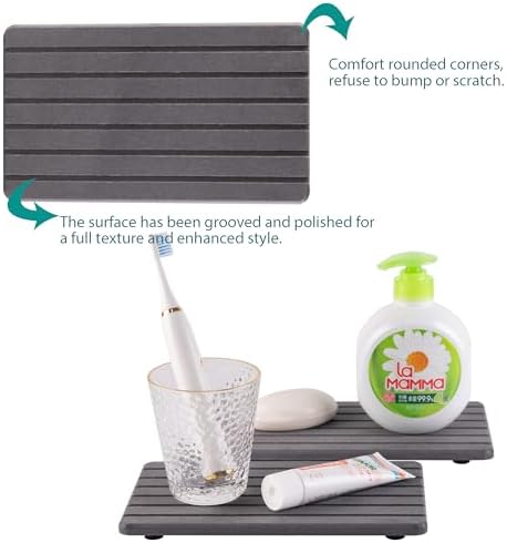 NiuYichee 2 PCS Water Absorbent diatomite Coasters, 9.5" x 5.5" Water Absorbing - Image 6