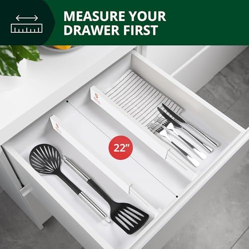 Bamboo Drawer Dividers Organizers, Adjustable Drawer Separator Splitters - Image 6