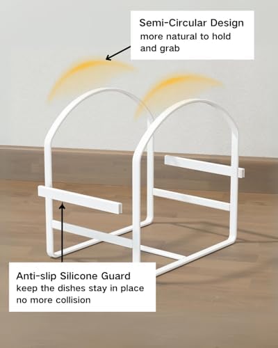 4 Pack Kitchen Plate Holder Organizer - Image 4