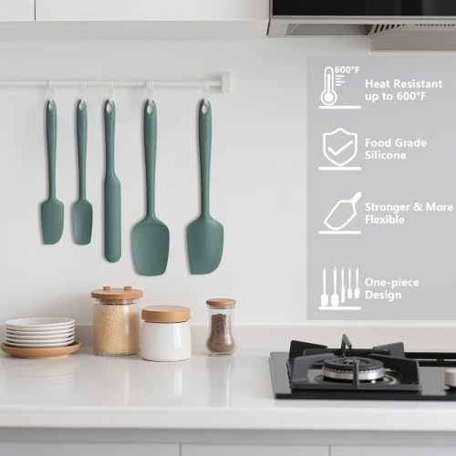 Coukre Silicone Spatula Set of 5, High Temperature Resistant, Food Grade - Image 5