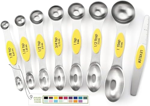 Spring Chef Stainless Steel Magnetic Measuring Spoons Set of 8 by SpringChef