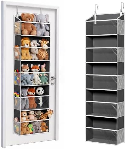 ULG Stuffed Animal Organizer Over the Door, Large Hanging Plush Toy Storage by ULG