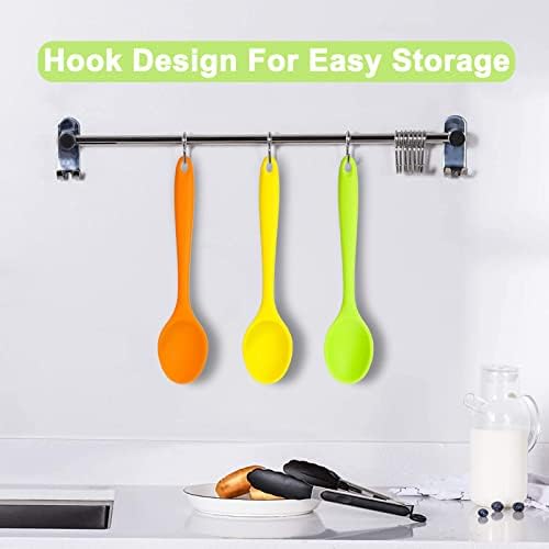 Beieverluck 12 Pack Large Silicone Cooking Spoons 10.8'' Heat Resistant Kitchen - Image 4