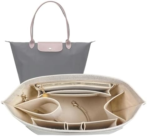 Lckaey Organizer Insert For Long Champ Le Pliage Purse organizer Premium Felt by Lckaey