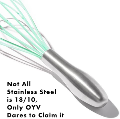OYV 10-Inch Teal Silicone Whisk, Non-Scratch, 18/10 Stainless Steel Handle - Image 6