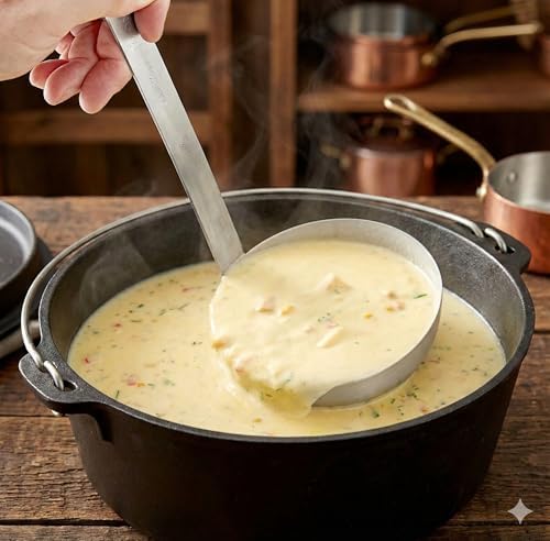 Stainless Steel Ladle, 16 oz – Heavy-Duty 2-Piece Construction, Long Handle - Image 2