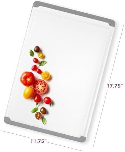 Large Plastic Cutting Board for Kitchen, 18-Inch Reversible Chopping Board - Image 5
