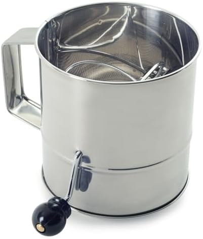 Norpro 8-Cup Stainless Steel Hand Crank Flour Sifter - Image 4