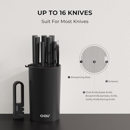 OOU Universal Knife Block Holder Without Knives, Round Kitchen Knife Holder - Image 2