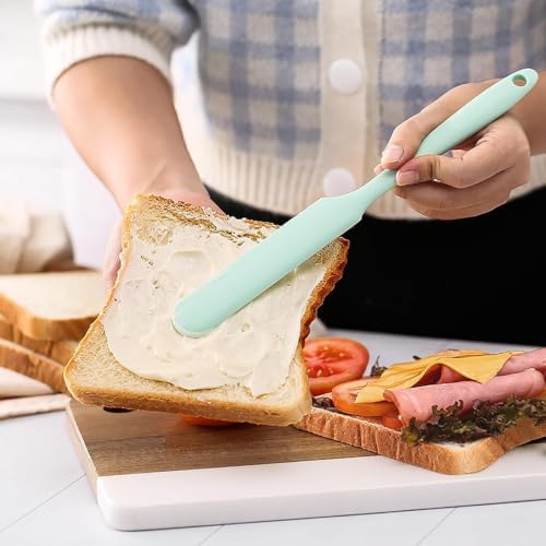 7 Pcs Silicone Jar Spatula Set, Sourdough Spatula, Long Handle Thin Spatulas - Image 7