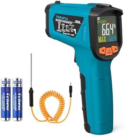 Tilswall Infrared Thermometer Gun, -58°F to 1472°F, Sky Blue by Tilswall