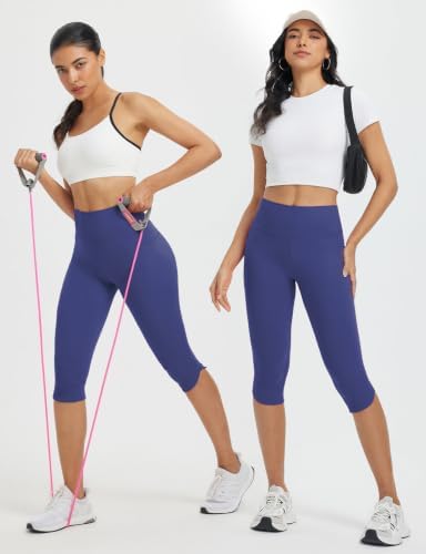 baleaf Womens 17" High Waisted Capri Leggings - Image 2
