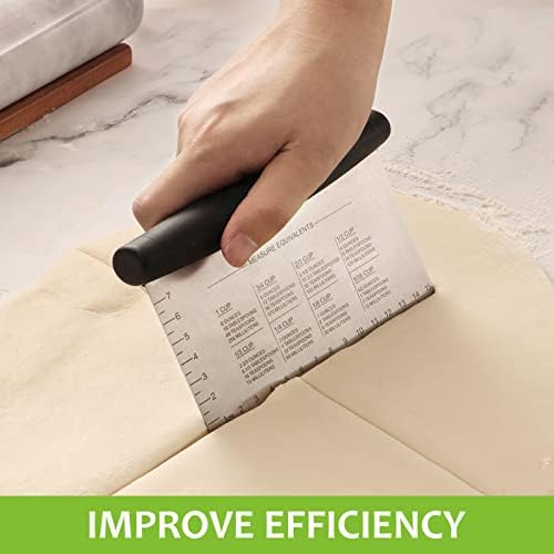 HULISEN 5-Pc Biscuit Cutters, Flour Duster, Pastry Scraper, Dough Blender - Image 6