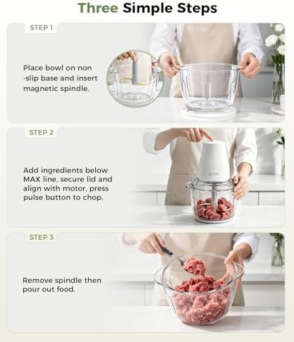 Food Processor Meat Grinder Electric Food Chopper, Easy-Clean - Image 4