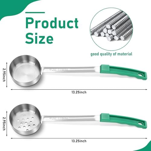 Teenyyou 4 Pcs Portion Control Serving Spoons Measuring Ladles - Image 2