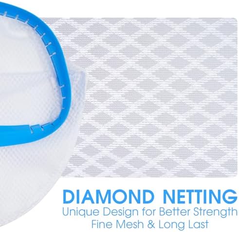TidyMister New Diamond Netting Double-Layer Pool Net 18'' Heavy Duty Leaf Rake - Image 2